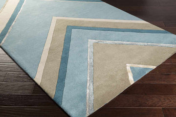 Kiahs Modern Bright Blue Area Rug
